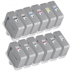 Canon PFI 50 C-M-PC - PM - R -MBK - PBK - B - GY - LGY - CO for Pro500 (12 colour)